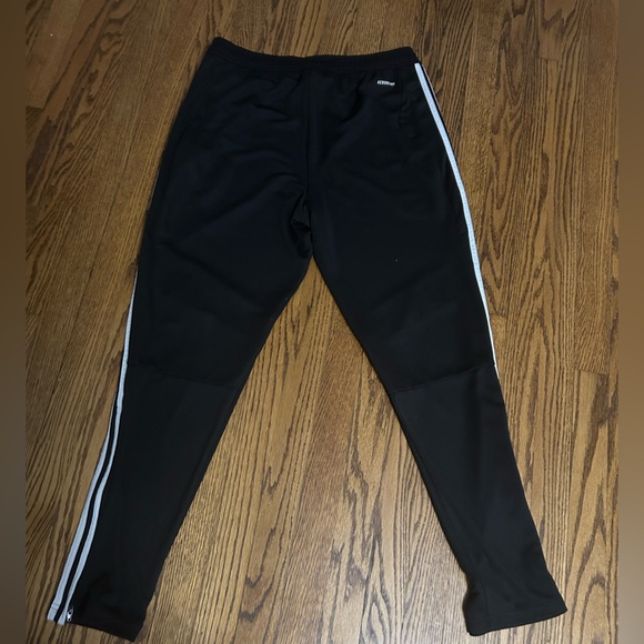 NWOT Adidas Men Large Track Jogger Pants Black Striped Aeroready Gym Tiro Sz L - Picture 3 of 5